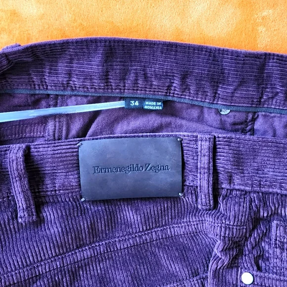 Ermenegildo Zegna men's deep purple curdoroy sz 34